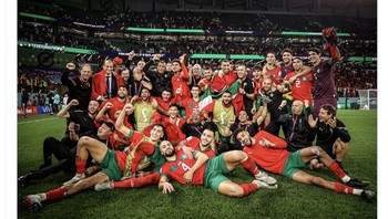 Maroko telah mencetak sejarah di Piala Dunia 2022. Foto: Twitter