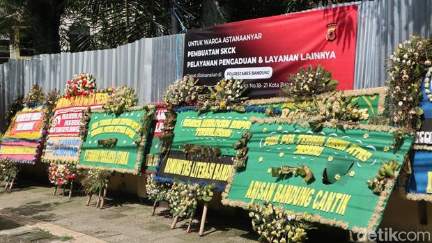 Situasi di Polsek Astana Anyar pada Minggu (18/12/2022) usai diserang teror bom pada 7 Desember 2022.