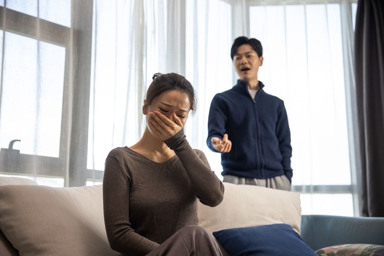 Family fight,husband blaming wife of problems