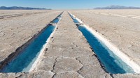 Argentina memiliki dataran garam terbesar ketiga di dunia yaitu Salinas Grandes. Dataran garam ini memiliki area seluas lebih dari 4.700 kilometer persegi. (Martin Zwick/Getty Images)  