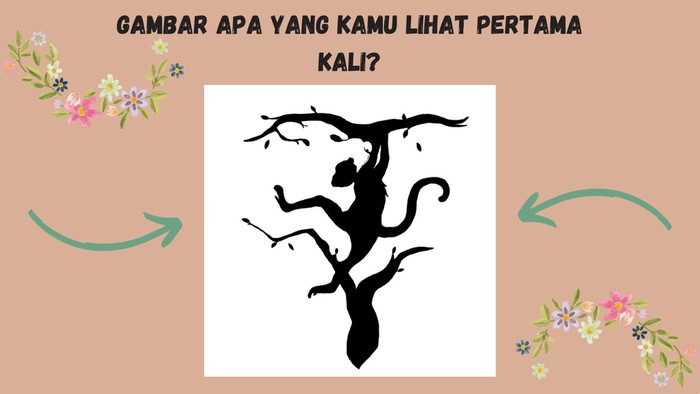 Gambar apa yang kamu lihat pertama kali? Monyet atau harimau?