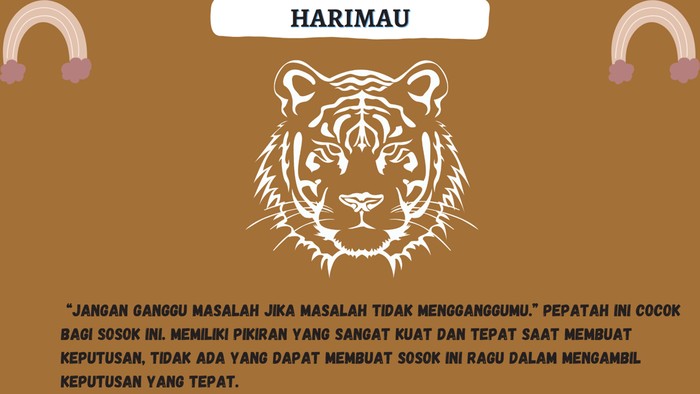 Harimau, sosok yang selalu tegas dalam mengambil keputusan.