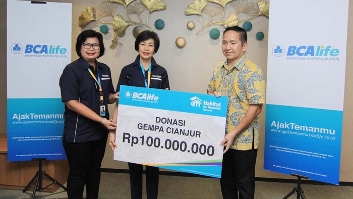 Donasi untuk Korban Gempa Cianjur BCA Life memberikan donasi untuk korban gempa Cianjur. Donasi ini disalurkan melalui Habitat for Humanity.