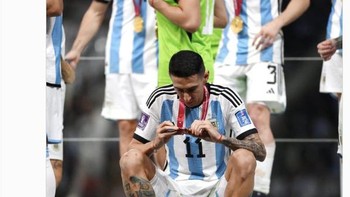 Di Maria sang pahlawan. Foto: Twitter