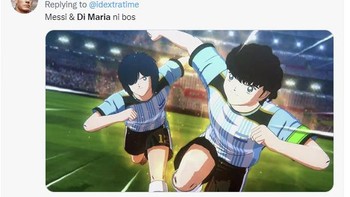 Duo Messi dan Di Maria. Foto: Twitter