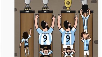 Di Maria dan Messi saling bahu membahu bawa Argentina juara. Foto: Twitter