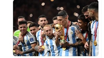 Angel Di Maria, namanya mengukir indah di Piala Dunia 2022. Foto: Twitter