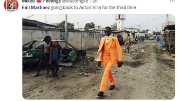 Ketika Emi Martinez kembali ke Aston Villa Foto: Twitter  