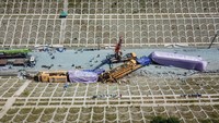 Lokasi kecelakaan tersebut tepatnya berada di trase kereta cepat Kampung Campaka, Desa Campakamekar, Kecamatan Padalarang, Kabupaten Bandung Barat.