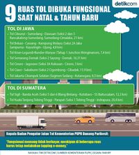 Rincian 9 Ruas Tol Gratis Saat Libur Nataru