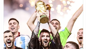 Sungguh nyata dan terjadi bahwa Messi dan Argentina adalah juara dunia. Foto: Twitter
