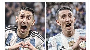 Jangan lupakan pula peran Angel di Maria yang rajin mencetak gol jika Argentina berlaga di final. Foto: Twitter