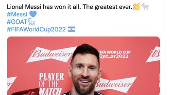 Lionel Messi sudah memenangkan segalanya, sementara bintang besar sepakbola lain ada cacatnya. Foto: Twitter