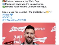 Heboh Adegan Messi Juara Piala Dunia Mirip dengan Maradona