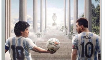 Sudah selesai tugas Messi mengikuti jejak Maradona. Foto: Twitter