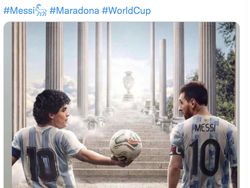 Heboh Adegan Messi Juara Piala Dunia Mirip dengan Maradona