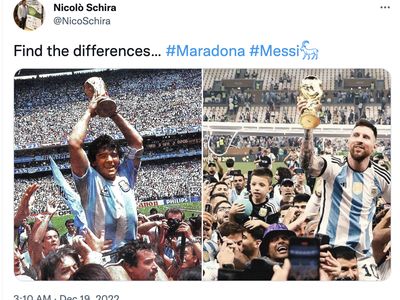 Heboh Adegan Messi Juara Piala Dunia Mirip dengan Maradona