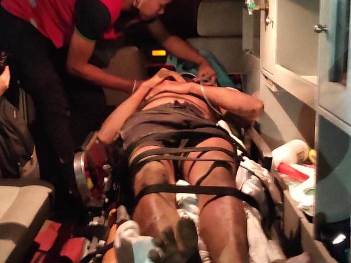 Seorang WN Republic of Seychelles, Anis Jacob (37) terjatuh ke jurang sedalam 20 meter di Gianyar. Foto: Istimewa