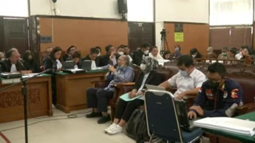 Tangkapan layar siaran langsung sidang Ferdy Sambo dkk