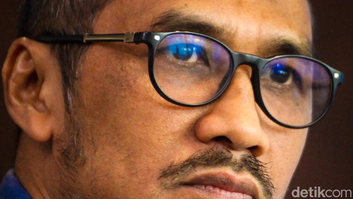 Eks Ketua KPK Abraham Samad saat meluncurkan aplikasi CEK PEMILU di kantor ASA Indonesia, Jakarta Selatan, Selasa (20/12/2022).