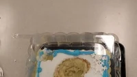 Mirip seperti foto berikutnya, alih-alih potong kue dari ujung, tapi orang ini justru potong kue di bagian tengah hingga tampilannya rusak.  Foto: Pool/Site