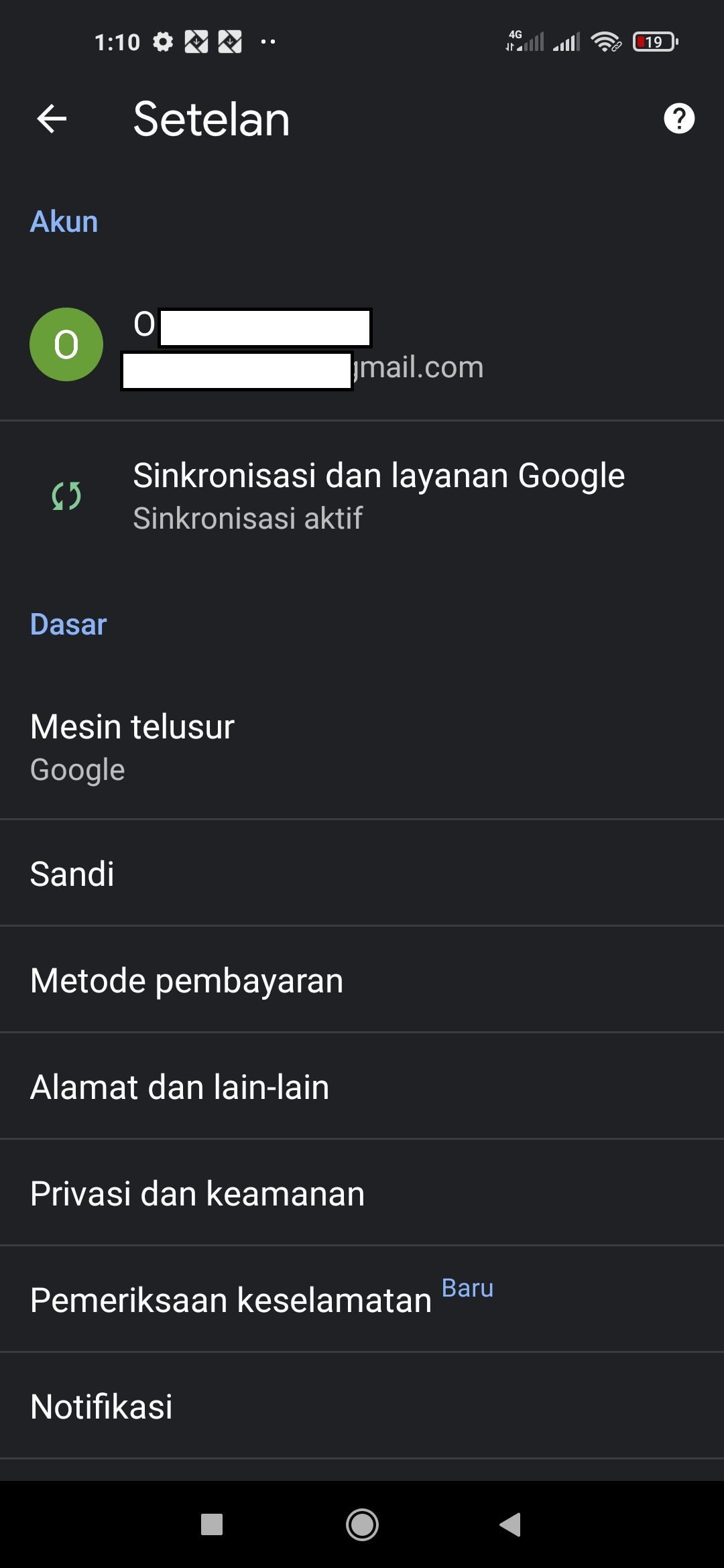 Ilustrasi cara logout akun Google.