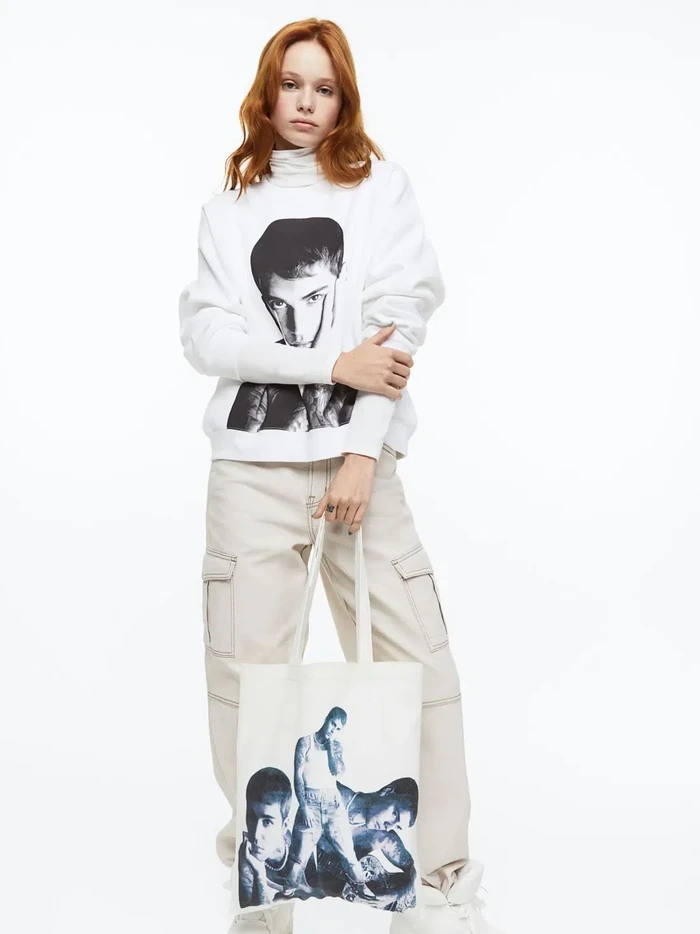 Koleksi H&M bergambar Justin Bieber.