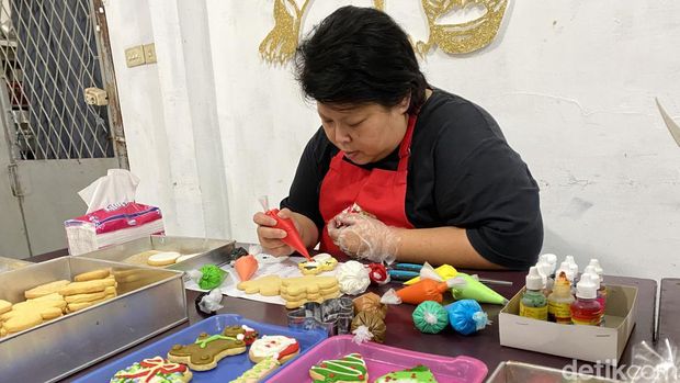 Kue kukis Natal di Sukabumi.