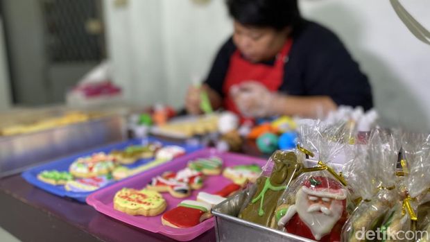 Kue kukis Natal di Sukabumi.