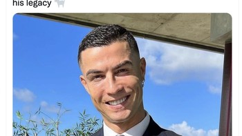 Ronaldo tidak pernah jadi GOAT di media, tapi dia selalu punya pendukung di jalanan. Bocah dari Madeira menjadi miliarder. Pemain yang seluruh sistem melawannya, menjadi GOAT, itulah warisannya, tulis akun ini. Foto: Twitter
