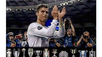 Ingat juga betapa banyak piala dan penghargaan yang sudah diraih Ronaldo. Foto: Twitter