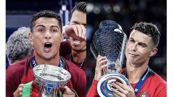 Akun ini menyebut Ronaldo mungkin bukan GOAT Kalian, tapi ingat tanpa dia, Portugal tidak pernah memenangkan piala besar dan kesulitan kualifikasi ke turnamen besar. Foto: Twitter