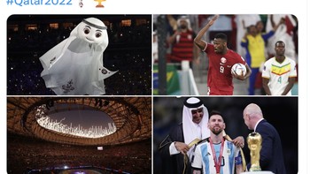 Asosiasi sepakbola Qatar pun mengucap terima kasih pada semua pihak yang membantu kesuksesan Piala Dunia 2022. Foto: Twitter