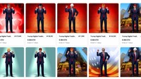 Trump menawarkan kartu digital untuk koleksi dengan harga US$ 99 per kartu atau sekitar Rp 1,5 juta. Gambarnya menampilkan Trump dengan berbagai busana dan gaya. Foto: Dok. Istimewa