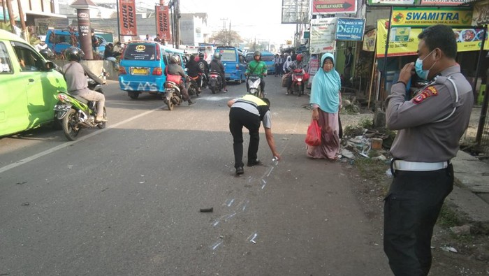 Pemotor di Bogor Tewas Diseduruk Angkot yang Tertabrak Minibus (dok Polres Bogor)