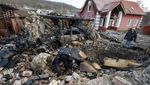 Penampakan Sisa-sisa Serangan Drone di Kiev Ukraina