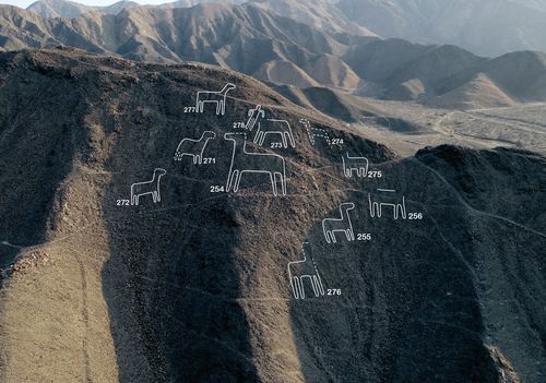 A general view shows mapping of the Nazca lines images found in the Nazca as part of research led by Peruvian and Japanese researchers from Yamagata University who discovered 168 new designs at the UNESCO World Heritage site on Peru's southern Pacific coast in this undated photo released on December 19, 2022 by Yamagata University/Handout via REUTERS    THIS IMAGE HAS BEEN SUPPLIED BY A THIRD PARTY NO RESALES. NO ARCHIVES