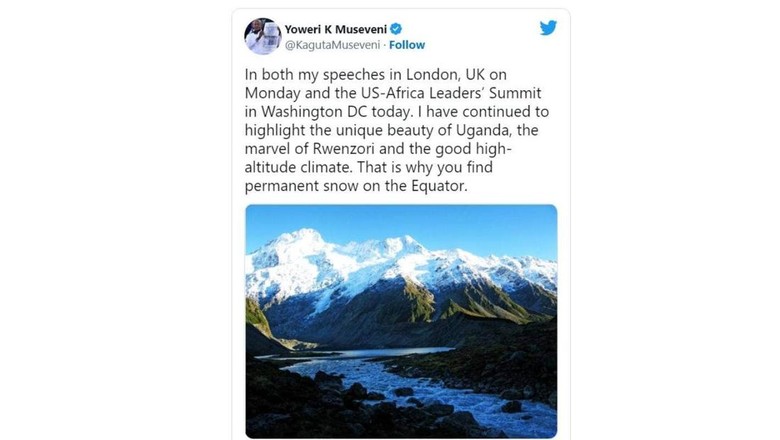 Presiden Uganda Promosi Wisata Pakai Foto yang Salah Presiden Uganda Promosi Wisata Pakai Foto yang Salah