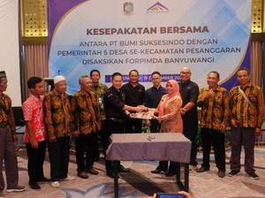 Dukung Investasi, 5 Desa MoU dengan Operator Tambang Emas Banyuwangi