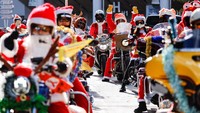 Parade menjelang Natal yang diselenggarakan oleh Harley Santa Club ini dilakukan untuk membangkitkan semangat liburan dan unjuk rasa melawan pelecehan anak.  