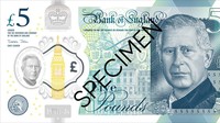 Bank of England atau bank sentral Inggris mengumumkan peluncuran uang kertas poundsterling pertama yang menunjukkan potret Raja Charles III.