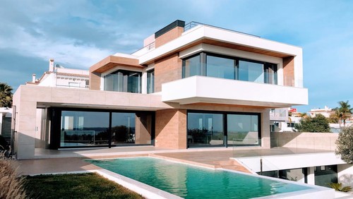 Ilustrasi desain rumah 2 lantai terbaik.