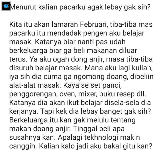 Disuruh Belajar Masak Sebelum Nikah, Wanita Ini Sebut Calon Suaminya Lebay