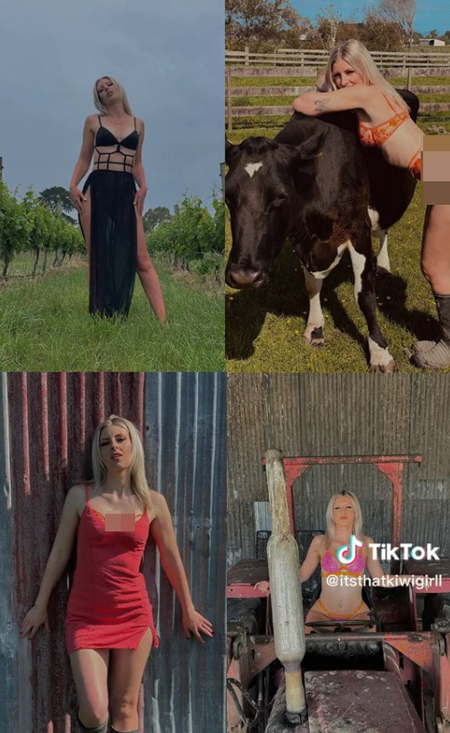 Dalam berbagai video, ia pun terlihat merias wajah dan memakai bulu mata palsu. Banyak orang yang memujinya tapi tak sedikit pula yang mengkritik. Foto: TikTok itsthatkiwigirll