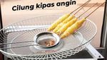 Kreatif! Tutup Depan Kipas Angin Ini Disulap jadi Saringan Makanan