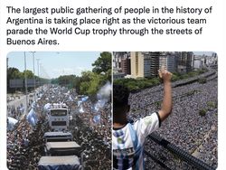 Netizen Terkesima 4 Juta Warga Argentina Sambut Messi Cs