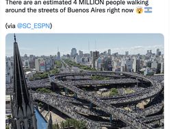 Netizen Terkesima 4 Juta Warga Argentina Sambut Messi Cs