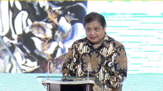 Menteri Koordinator Bidang Perekonomian (Menko Perekonomian), Airlangga Hartarto dalam acara Outlook Perekonomian Indonesia 2023, Rabu (21/12/2022). (Tangkapan layar via Youtube PerekonomianRI)