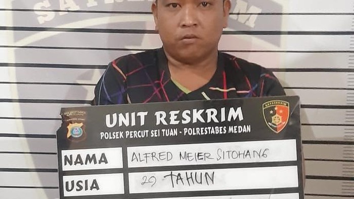Pelaku penganiayaan teman istri di Medan. (Foto: Istimewa)