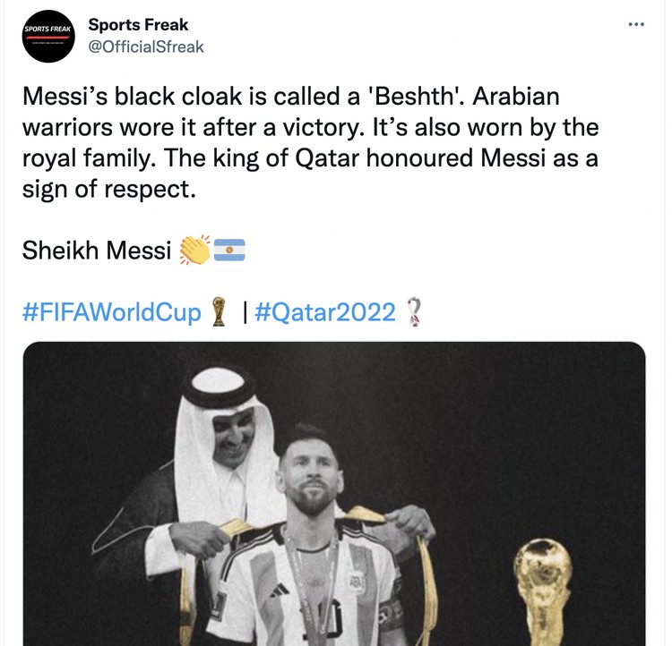 Reaksi netizen baju arab Messi Reaksi netizen baju arab Messi